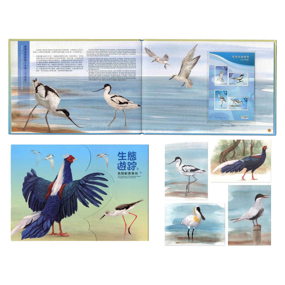 The Beauty of Ecological Birds Postage Stamp Pictorial