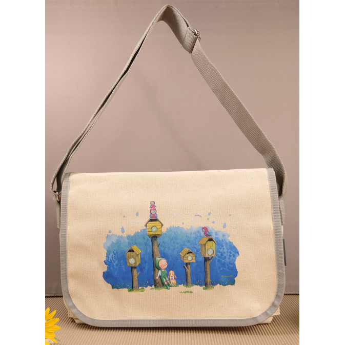 Happiness Canvas Satchel(Mailbox)